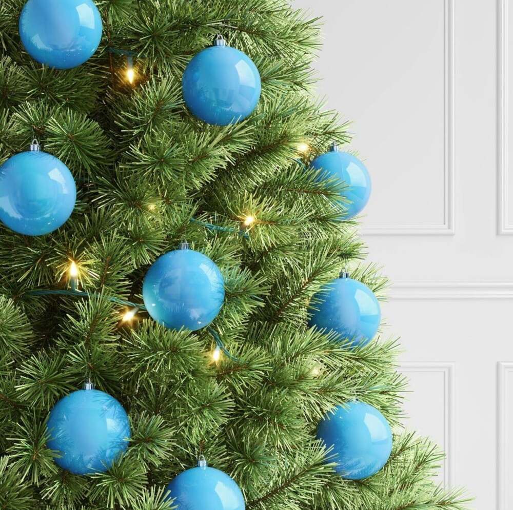 8ct 4" Christmas Iridescent Pom Pom BallOrnament Set White - Wondershop